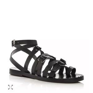 Freda Salvador Black Multi-Strap Sandals